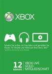 XBox Live 12 Monate Gold Mitgliedschaft - Code per E-Mail * 