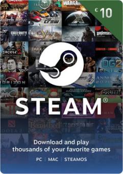 Steam Guthaben 10 Euro - Code per E-Mail * 