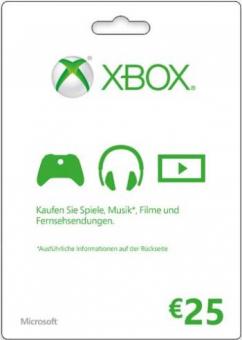 XBox Live Card 25 Euro (für Region DE & AT) * 