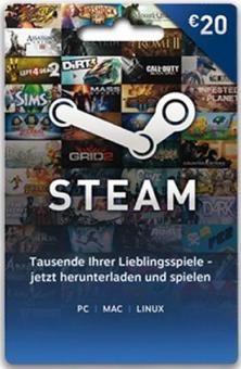 Steam Guthaben 20 Euro - Code per E-Mail * 